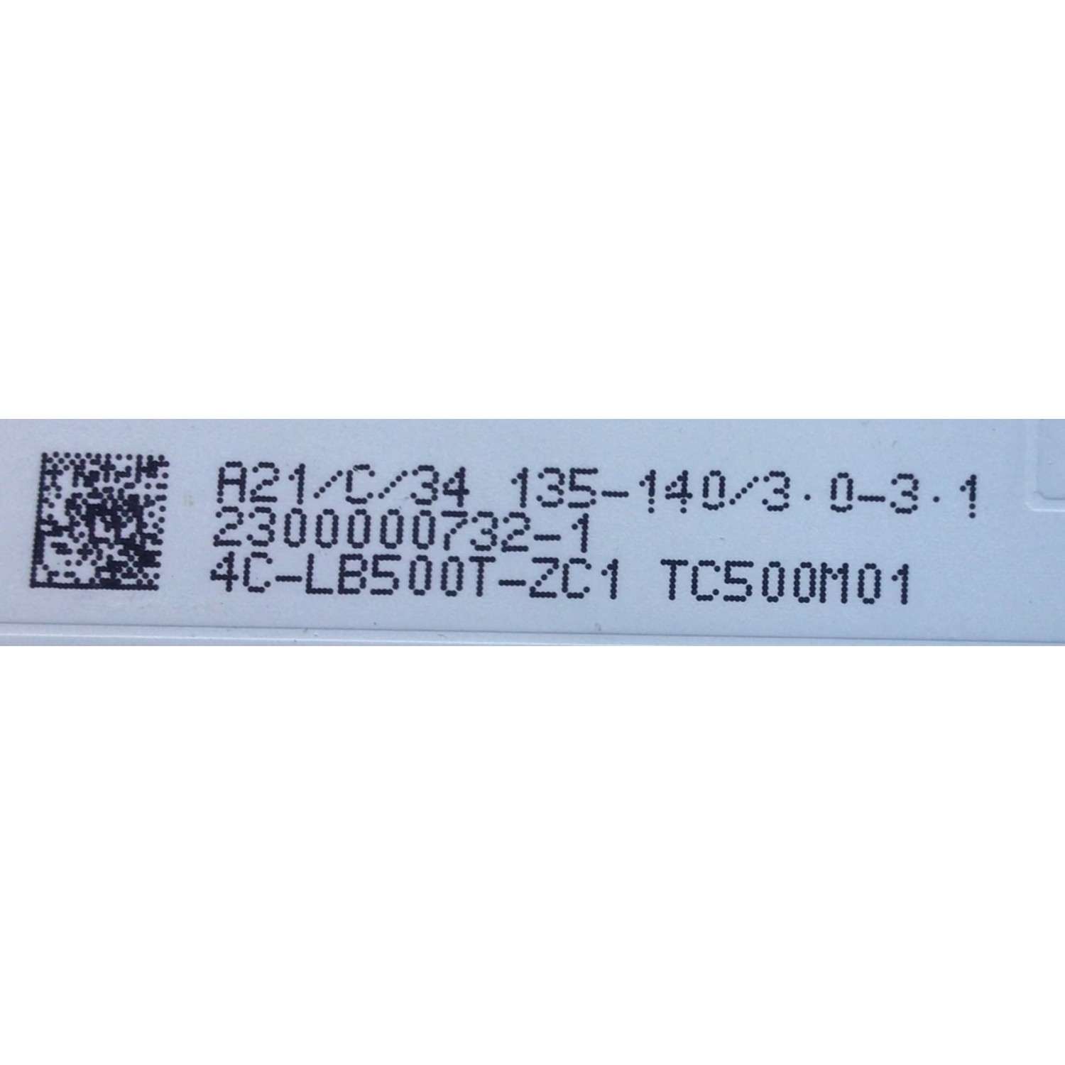 KIT DE LED'S PARA TV HITACHI (4 PIEZAS) / NUMERO DE PARTE TCL50D09-ZC22AG-01 / 303TC500031 / E469119 / 4C-LB500T-ZC1 / TC500M01 / 2300000732-1 / PANEL LVU500CMDX E0004 / MODELO 50R81 - Imagen 2